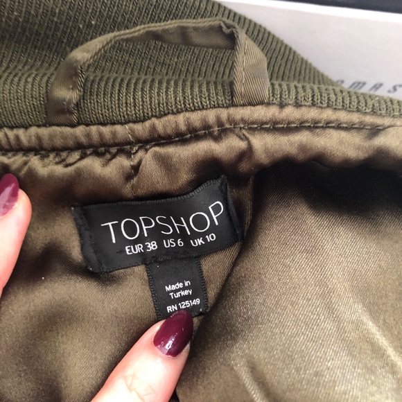 Army Green Bomber Jacket - Picture 5 of 6